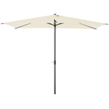 Outsunny 3 x 2M Sun Parasols Umbrellas Garden Patio Tilt Sun Shade Outdoor Canopy Crank Aluminium, Beige