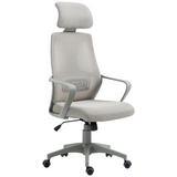 Vinsetto Ergonomic Office Chair w/ Wheel, High Mesh Back, Adjustable Height Home Office Chair - Grey