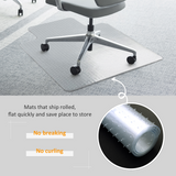 HOMCOM Office Carpet Protector Chair Mat Clear Spike Non Slip Chairmat Frosted Lipped