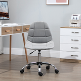 Vinsetto Ergonomic Office Chair with Adjustable Height and Wheels Velvet Executive Chair Armless for Home Study Bedroom Grey