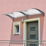 Outsunny Door Canopy Awning Outdoor Window Rain Shelter Cover for Front/Back Door Porch Clear 200 x 75cm