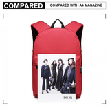 E1930 - Kono Durable Polyester Everyday Backpack With Sleek Design - Red