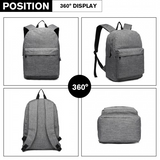 E1930 - Kono Durable Polyester Everyday Backpack With Sleek Design - Grey