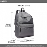 700D - Miss Lulu Classic Large Capacity Unisex Everyday Backpack - Grey