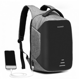 E1946 - KONO REFLECTIVE USB CHARGING INTERFACE BACKPACK - GREY