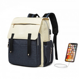 E1970 - Kono Multi Compartment Baby Changing Backpack with USB Connectivity - Navy