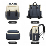 E1970 - Kono Multi Compartment Baby Changing Backpack with USB Connectivity - Navy