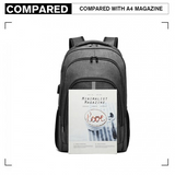 E1972 - Kono Large Backpack with Reflective Stripe and USB Charging Interface - Grey