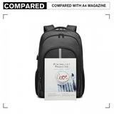 E1972 - Kono Large Backpack with Reflective Stripe and USB Charging Interface - Black