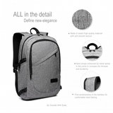 E6715 - Kono Business Laptop Backpack with USB Charging Port - Grey