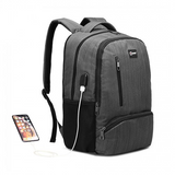 E1978 - Kono Multi Compartment Backpack with USB Connectivity - Grey