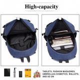 E6715 - Kono Business Laptop Backpack with USB Charging Port - Navy Blue