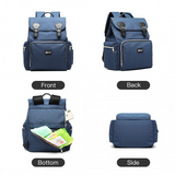 E1976 - Kono Travel Baby Changing Backpack with USB Charging Interface - Navy