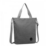 E1965 - Kono Large Canvas Unisex Messenger Bag - Grey