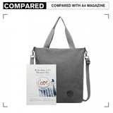 E1965 - Kono Large Canvas Unisex Messenger Bag - Grey