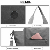 E1965 - Kono Large Canvas Unisex Messenger Bag - Grey