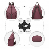 EB2044 - Kono Fashion Anti-Theft Canvas Backpack - Claret