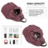 EB2044 - Kono Fashion Anti-Theft Canvas Backpack - Claret