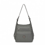 EH2063 - Kono Three Way Multipurpose Casual Shoulder Bag With Double Zippers - Grey