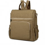 EH2107 - Kono Multi Way Anti-theft Waterproof Backpack Shoulder Bag - Khaki