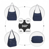 EH2063 - Kono Three Way Multipurpose Casual Shoulder Bag With Double Zippers - Navy