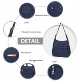 EH2063 - Kono Three Way Multipurpose Casual Shoulder Bag With Double Zippers - Navy