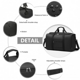 EA2112 - Kono Waterproof Lightweight Travel Duffle Bag Sports Holdall - Black