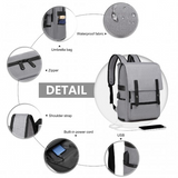 EG2032 - Kono Smart Practical Backpack with USB Chargable Interface - Grey