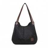 EB2040L - Kono Canvas Shoulder Tote Bag - Black