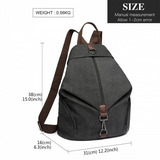 EB2044 - Kono Fashion Anti-Theft Canvas Backpack - Black