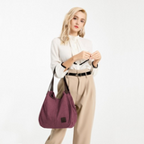 EB2040L - Kono Canvas Shoulder Tote Bag - Claret