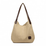 EB2040L - Kono Canvas Shoulder Tote Bag - Khaki