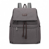 EB2233 - Kono Canvas Clamshell Drawstring School Backpack - Grey