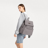 EB2233 - Kono Canvas Clamshell Drawstring School Backpack - Grey