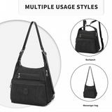 EH2063 - Kono Three Way Multipurpose Casual Shoulder Bag With Double Zippers - Black