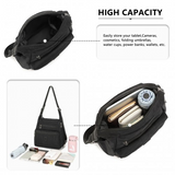 EH2063 - Kono Three Way Multipurpose Casual Shoulder Bag With Double Zippers - Black