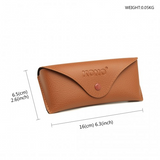 G4041 - Kono Leather Look Soft Sunglasses Case - Brown