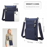 EB2228 - Kono Casual Multi Pocket RFID Blocking Cross body Bag - Navy