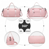 EA2213 - Kono Multi Waterproof Gym bag Carry On Weekend Bag - Pink