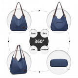 EB2040L - Kono Canvas Shoulder Tote Bag - Navy