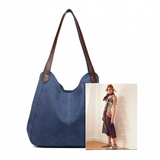 EB2040L - Kono Canvas Shoulder Tote Bag - Navy