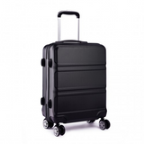 K1871-1L - Kono ABS 20 Inch Sculpted Horizontal Design Cabin Luggage - Black