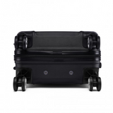 K1871-1L - Kono ABS 20 Inch Sculpted Horizontal Design Cabin Luggage - Black