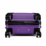 K1871-1L - Kono ABS Sculpted Horizontal Design 3 Piece Suitcase Set - Purple