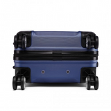 K1871-1L - Kono ABS Sculpted Horizontal Design 3 Piece Suitcase Set - Navy Blue