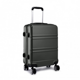 K1871-1L - Kono ABS Sculpted Horizontal Design 3 Piece Suitcase Set - Grey