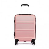 K1871-1L - Kono ABS 20 Inch Sculpted Horizontal Design Cabin Luggage - Nude