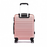 K1871-1L - Kono ABS 20 Inch Sculpted Horizontal Design Cabin Luggage - Nude