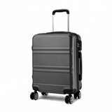 K1871-1L - Kono ABS 20 Inch Sculpted Horizontal Design Cabin Luggage - Grey