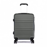 K1871-1L - Kono ABS 20 Inch Sculpted Horizontal Design Cabin Luggage - Grey